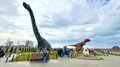 Динозавры на смотровой Приморского карьера проснулись после зимней спячки
