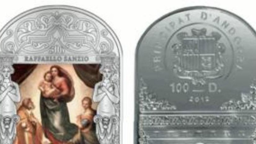 Серебряная монета «Сикстинская Мадонна» весит 1 кг
