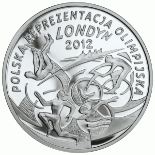 Десять злотых: монета «Польша на Лондонской олимпиаде»