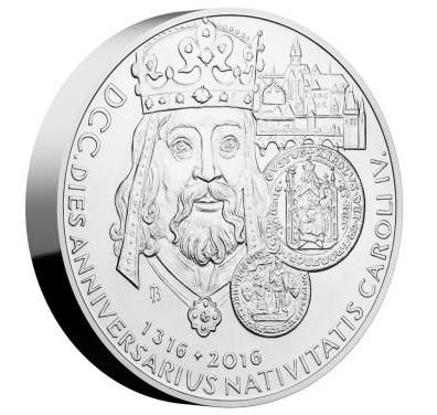 Чешский Монетный Двор выпустил серебряную монету весом 1 килограмм в честь 700-летия Карла IV