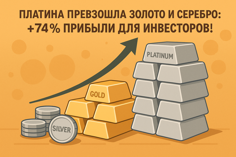 Платина превзошла золото и серебро: +74% прибыли для инвесторов!