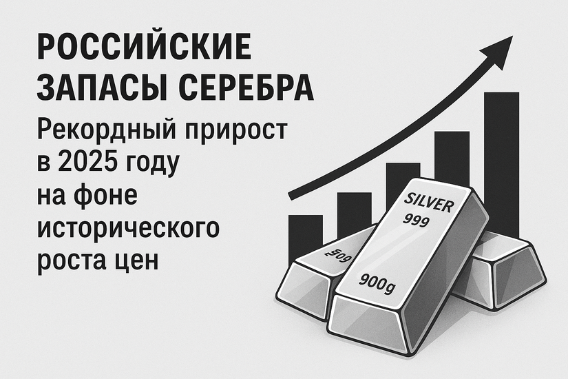 Запасы серебра России: рекордный прирост в 2025 году на фоне исторического роста цен