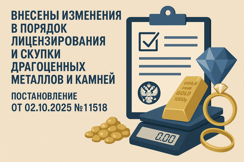Внесены изменения в порядок лицензирования и скупки драгоценных металлов и камней