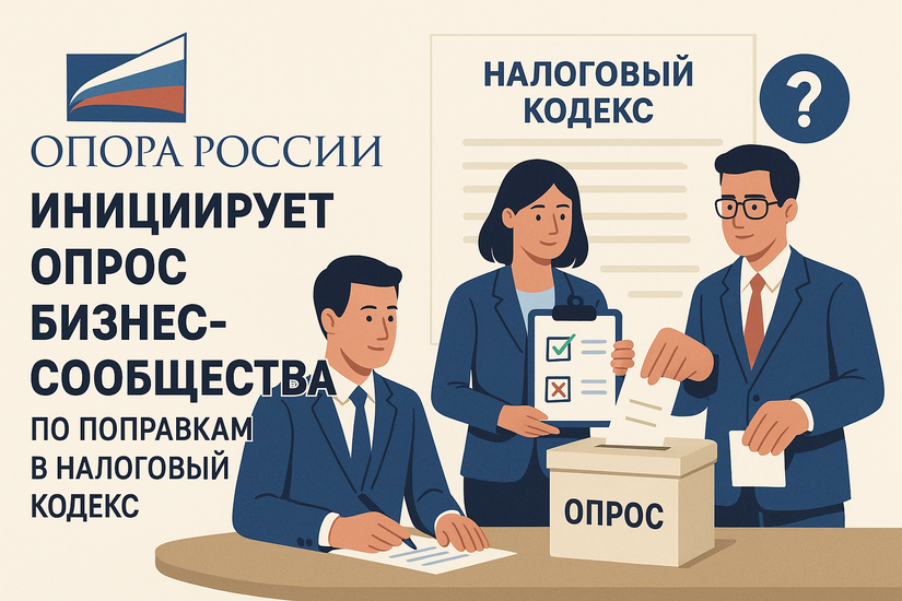 «ОПОРА РОССИИ» инициирует опрос бизнес-сообщества по предложенным поправкам в Налоговый кодекс