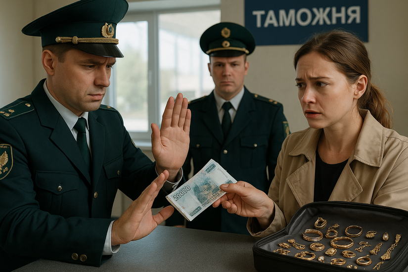Таможенники на Дальнем Востоке задержали иностранку за попытку подкупа при незаконном вывозе ювелирных изделий