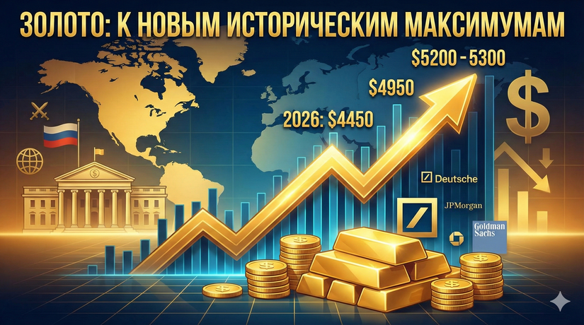Deutsche Bank: Золото готовится к штурму $4950 в 2026 году