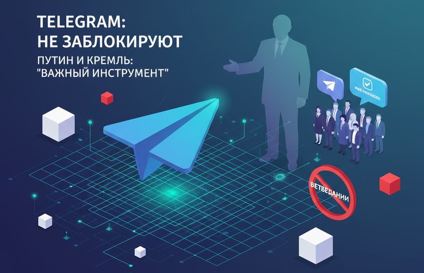 Telegram остаётся в России: Путин и Кремль выступили против блокировки мессенджера