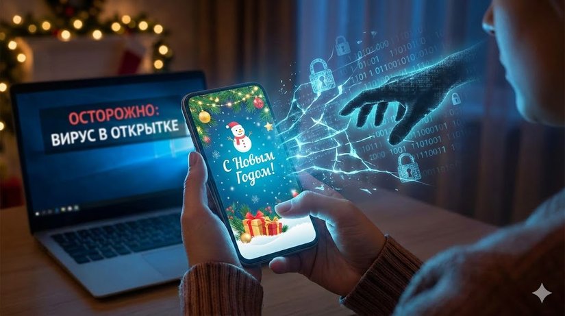 Осторожно: Новогодний фишинг. Россиянам рассылают открытки с вирусами