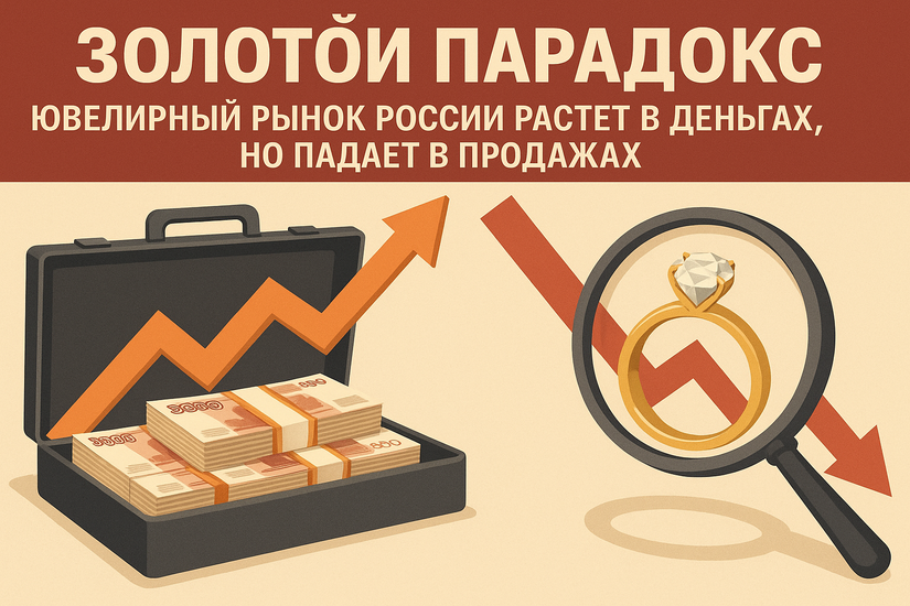 Золотой парадокс: ювелирный рынок России растет в деньгах, но падает в продажах