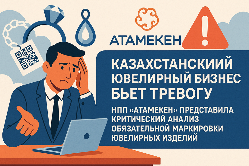 Казахстанский ювелирных бизнес бьет тревогу: НПП «Атамекен» представила критический анализ обязательной маркировки ювелирных изделий