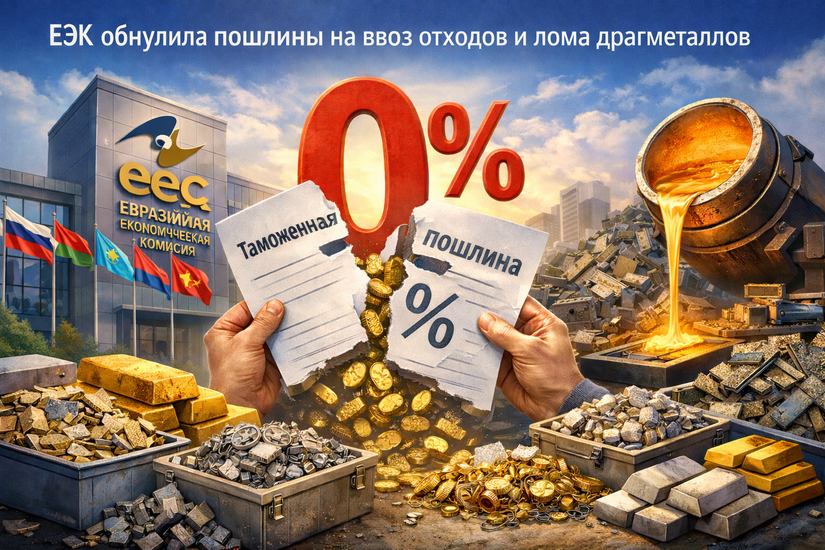 ЕЭК обнулила пошлины на ввоз отходов и лома драгметаллов до конца 2028 года