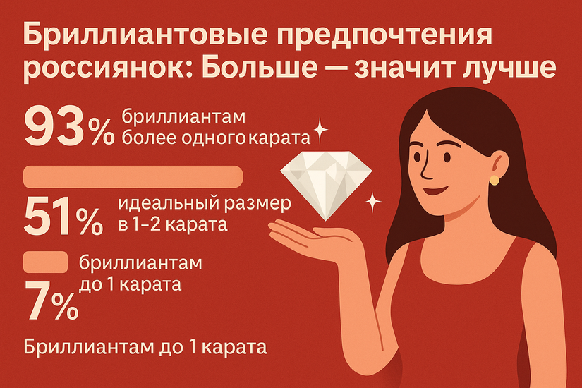 Бриллиантовые предпочтения россиянок: Больше — значит лучше