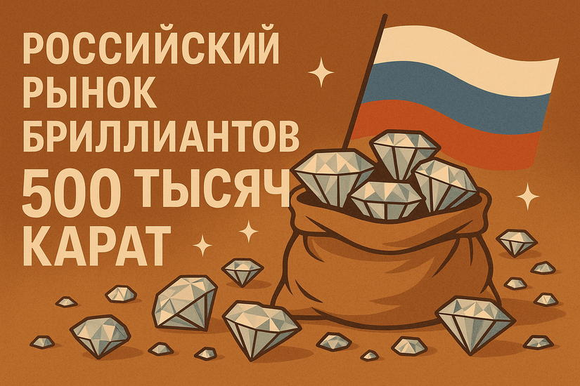 Российский рынок бриллиантов оценивается в 500 тысяч карат