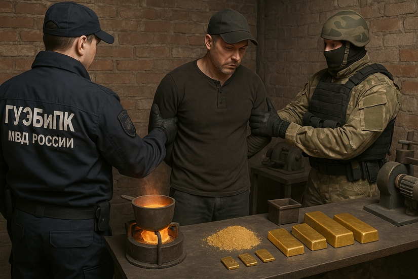 В Красноярском крае пресечена деятельность подпольного цеха по незаконной переработке золота