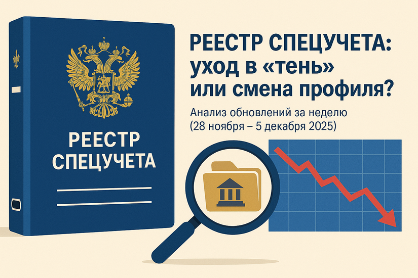 РЕЕСТР СПЕЦУЧЕТА: уход в «тень» или смена профиля? Анализ обновлений за неделю (28 ноября – 5 декабря 2025)