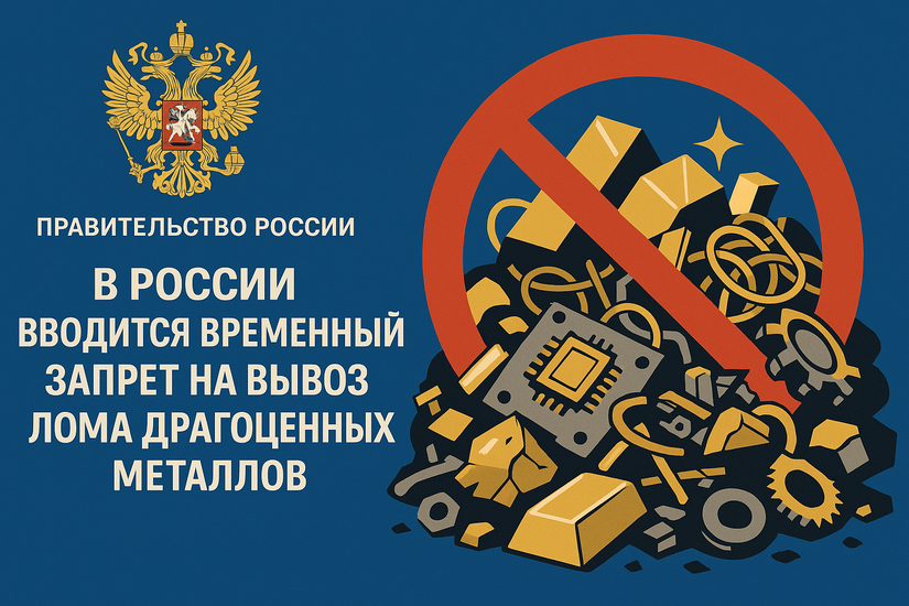 В России вводится временный запрет на вывоз лома драгоценных металлов