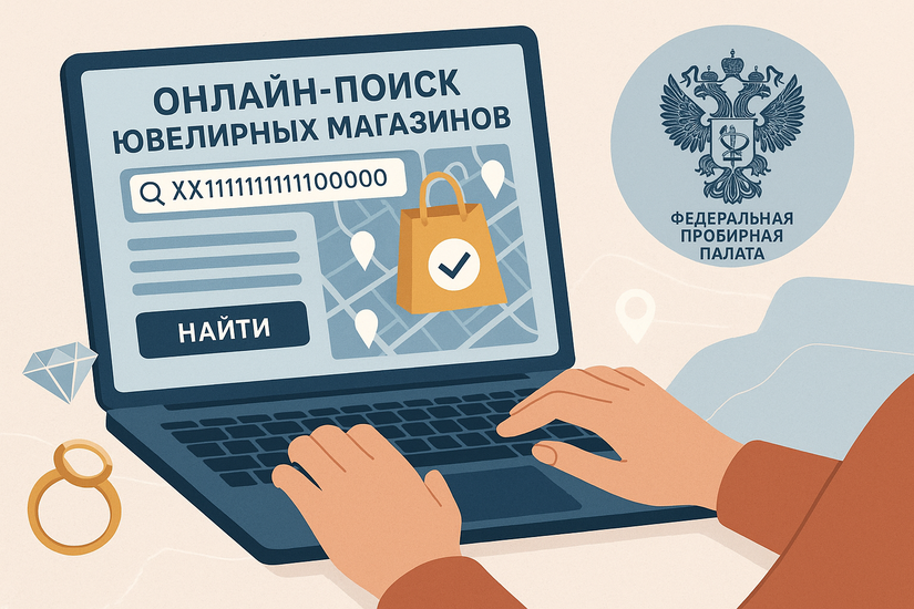 Федеральная пробирная палата запустила онлайн-поиск магазинов, соблюдающих требования оборота ювелирных изделий
