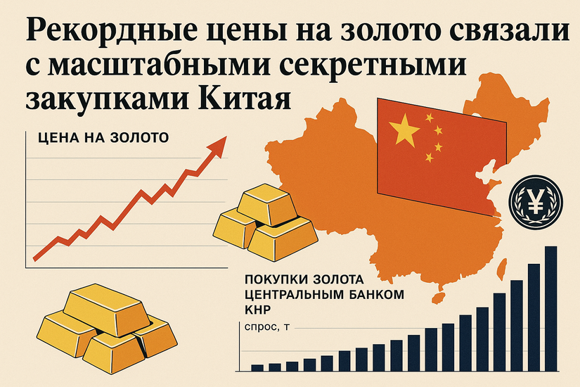 Рекордные цены на золото связали с масштабными секретными закупками Китая