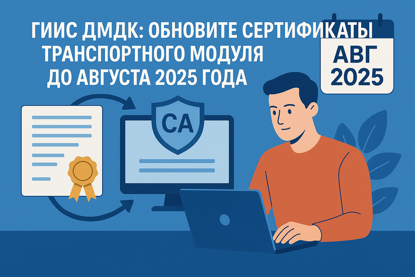 ГИИС ДМДК: Обновите сертификаты Транспортного Модуля до августа 2025 года