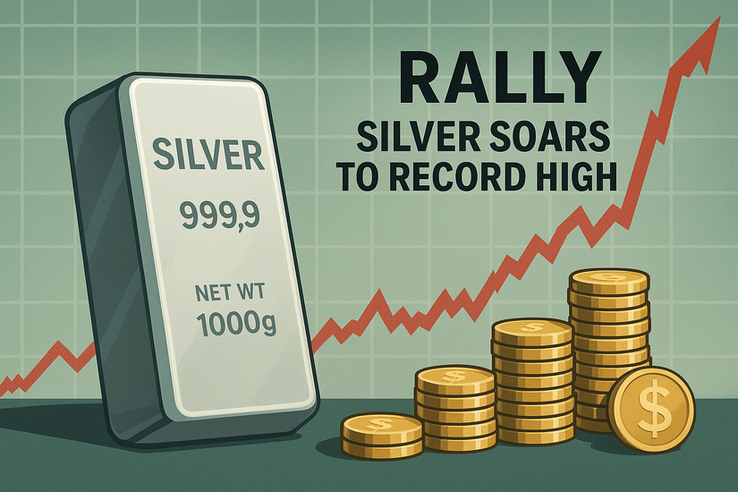 Ралли драгметаллов: вслед за золотом серебро взлетело до рекордной отметки