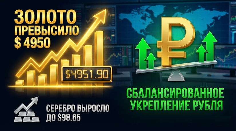Золото штурмует $5000, серебро догоняет: драгметаллы обновляют исторические максимумы на фоне сбалансированного укрепления рубля