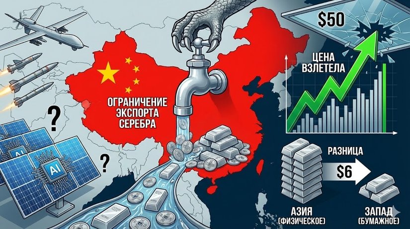 «Серебряный занавес»: Китай закрывает экспорт, рынок ломается, цена выше $50
