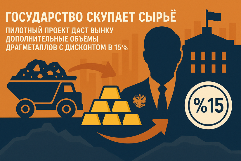 Государство скупает сырье: Пилотный проект даст рынку дополнительные объемы драгметаллов с дисконтом в 15%