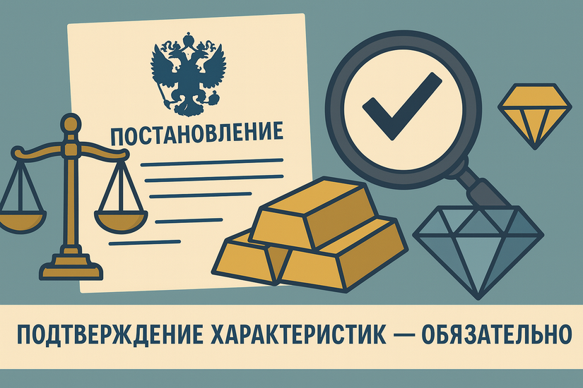 Минфин РФ определил, какие операции с драгоценными металлами и камнями будут требовать обязательного подтверждения характеристик
