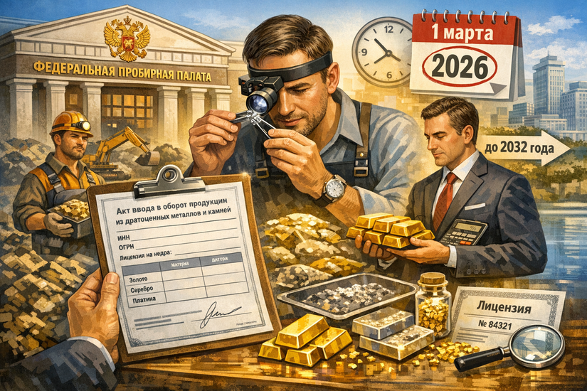 Федеральная пробирная палата утвердила форму акта ввода в оборот продукции из драгоценных металлов и камней