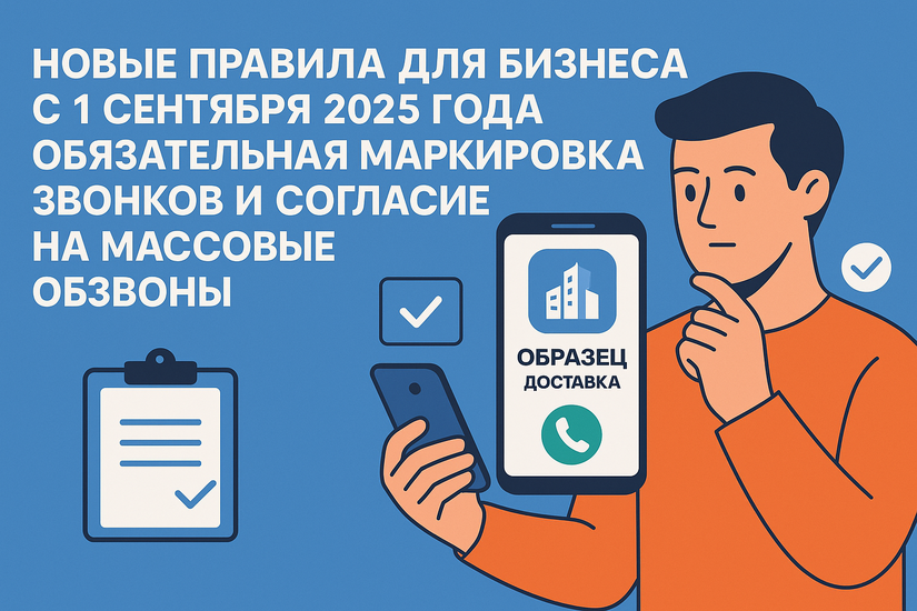 С 1 сентября 2025 года вступают в силу новые правила для бизнеса: обязательная маркировка звонков и согласие на массовые обзвоны