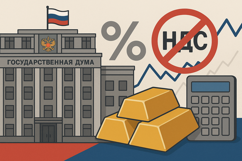 Госдума РФ сделала первый шаг к отмене НДС на проценты по вкладам в драгметаллах