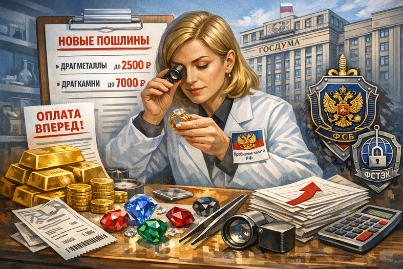Ювелирный контроль дорожает: утверждены новые пошлины Пробирной палаты