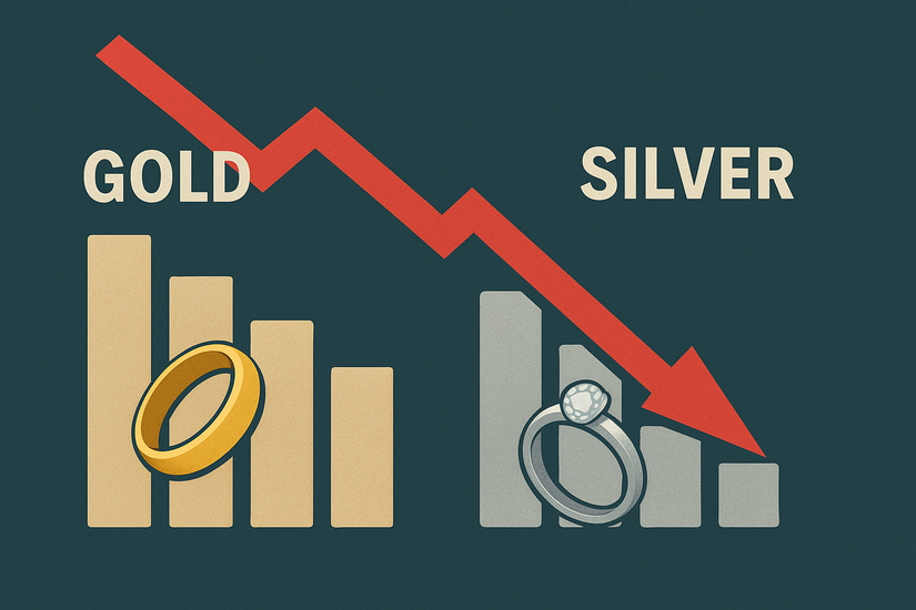Динамика розничных продаж ювелирных изделий из золота и серебра за январь–октябрь 2025 года: спрос сократился во всех сегментах