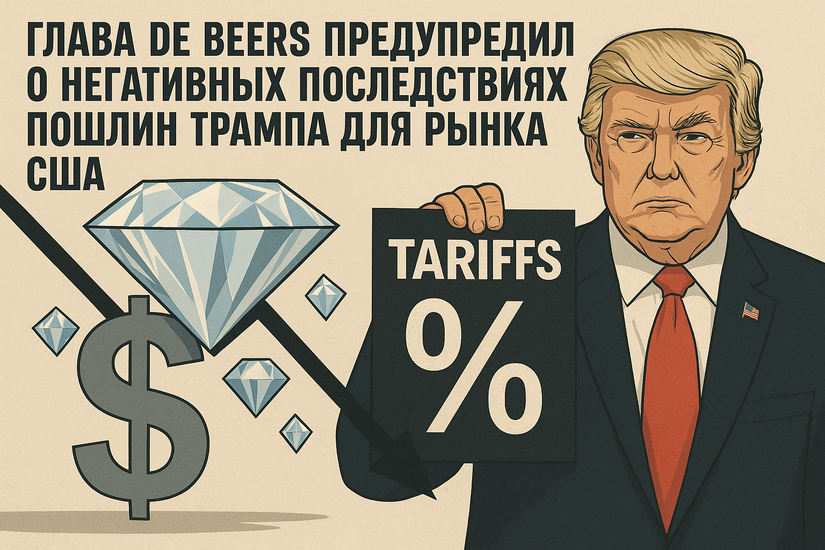 Глава De Beers предупредил о негативных последствиях пошлин Трампа для рынка США