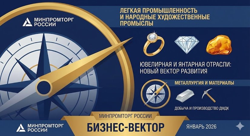 Смена куратора в Минпромторге: контроль за ювелирной отраслью передан Департаменту легкой промышленности