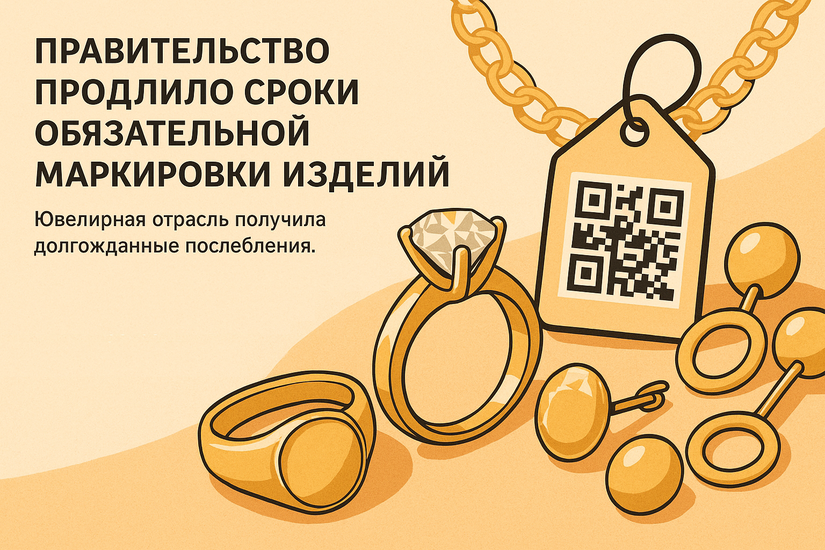 Правительство продлило сроки обязательной маркировки ювелирных изделий