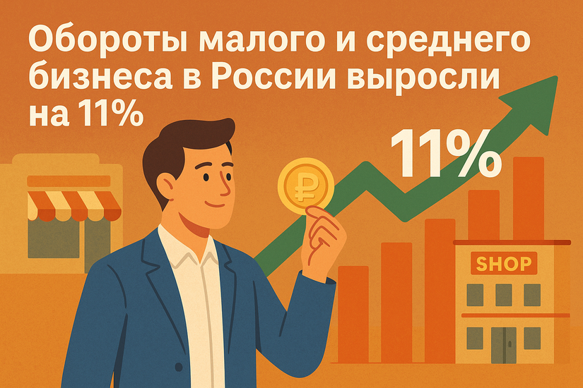 Обороты малого и среднего бизнеса в России выросли на 11%