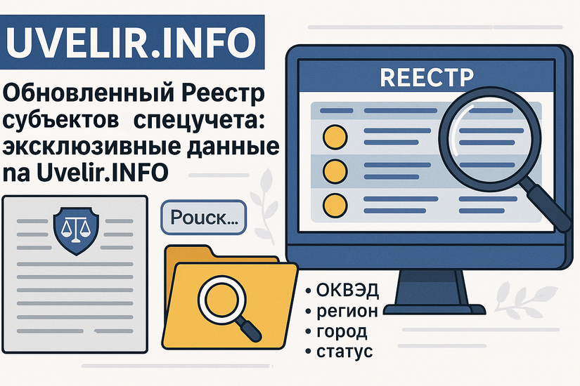 Обновленный Реестр субъектов спецучета: эксклюзивные данные на Uvelir.INFO
