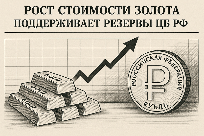 Рост стоимости золота поддерживает резервы ЦБ РФ