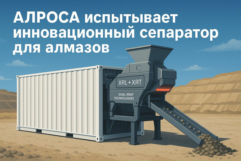 АЛРОСА испытывает инновационный сепаратор для алмазов: производительность вырастет в 4 раза