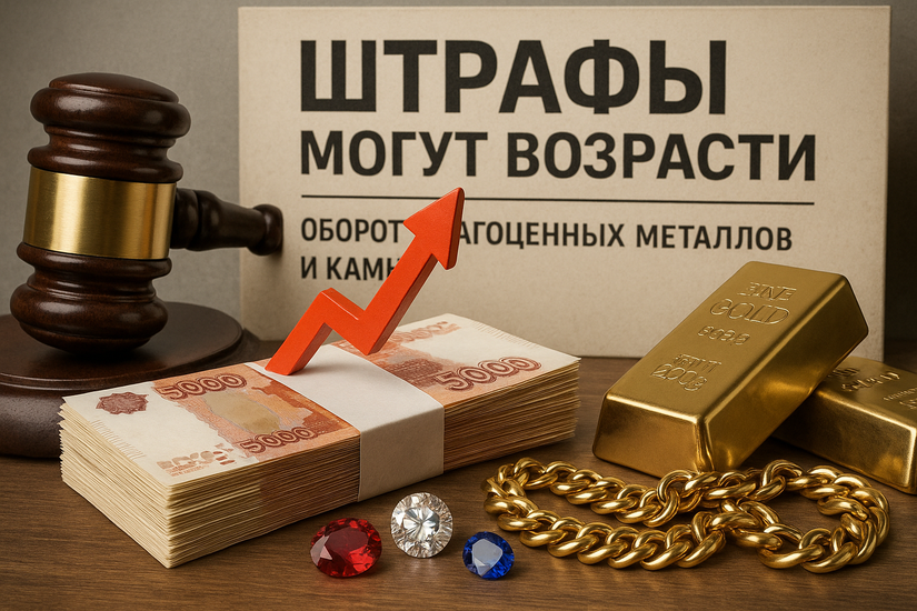 Штрафы за нарушения в сфере оборота драгоценных металлов и камней могут существенно возрасти
