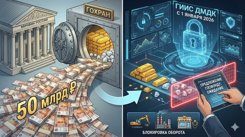 Минфин выделяет 50 млрд на пополнение Гохрана, а ГИИС ДМДК готовит «блокаду» для рынка с 2026 года