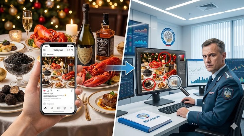 Праздничное селфи с икрой может обернуться проверкой ФНС
