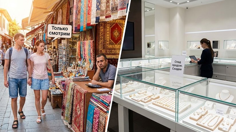 «Только смотрят и уходят»: почему россияне перестали тратить деньги в Турции и дома