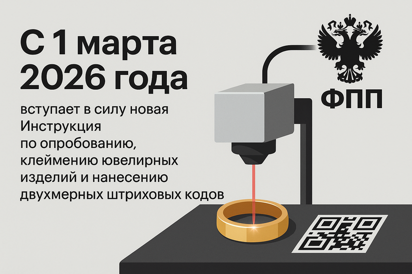 С 1 марта 2026 года вступает в силу новая Инструкция по опробованию, клеймению ювелирных изделий и нанесению двухмерных штриховых кодов