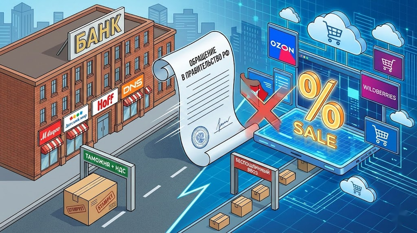 Офлайн-ритейл и банки объединились против маркетплейсов: подробности конфликта и обращение к Мишустину