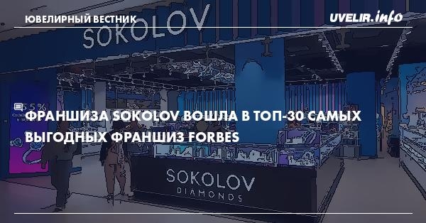 Франшиза SOKOLOV вошла в топ-30 самых выгодных франшиз Forbes