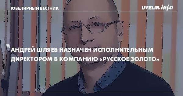 Андрей Шляев назначен исполнительным директором в компанию «Русское золото»
