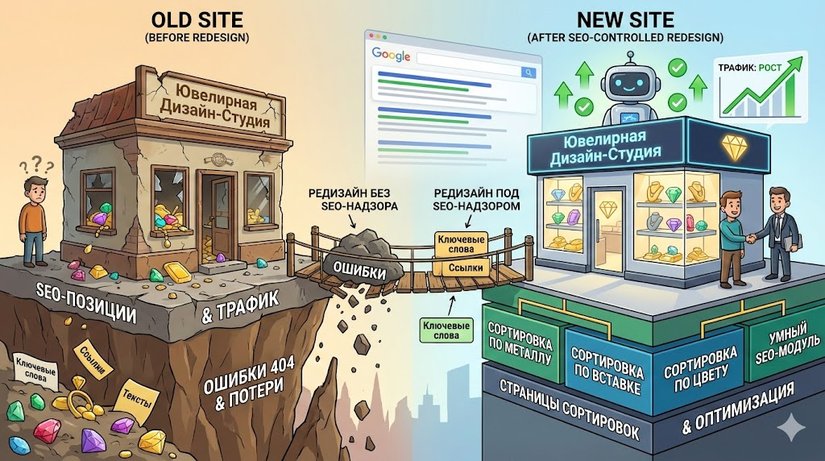 Ошибки при редизайне сайтов: уроки и рекомендации для сохранения позиций в поисковиках
