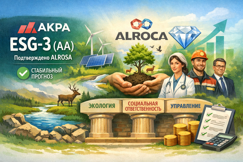 АКРА подтвердило ESG-рейтинг АЛРОСА на уровне ESG-3 (AA)